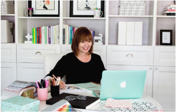 Karen Davis on computer