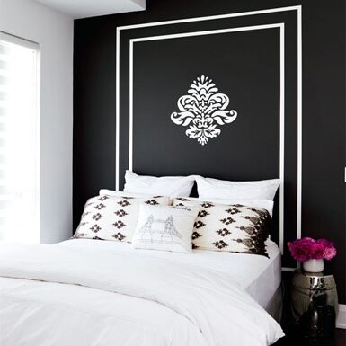 black-painted-bedroom